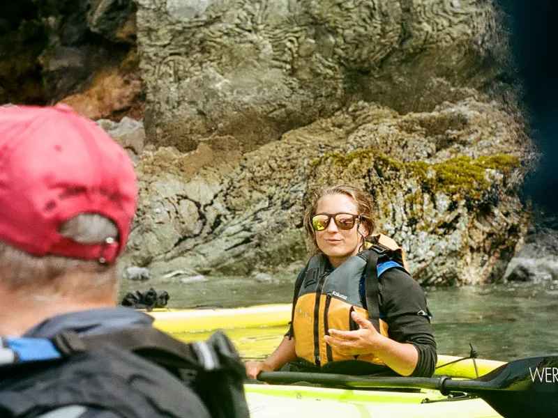 woman in kayak in Homer