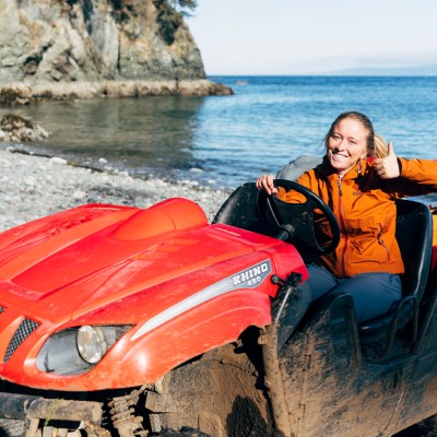 girl driving ATV